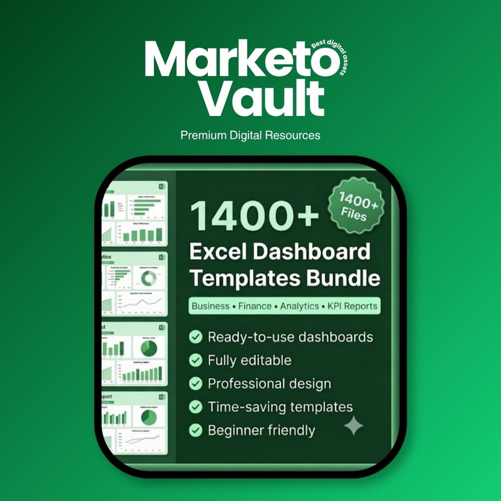 Excel KPI dashboard template with interactive charts and business metrics