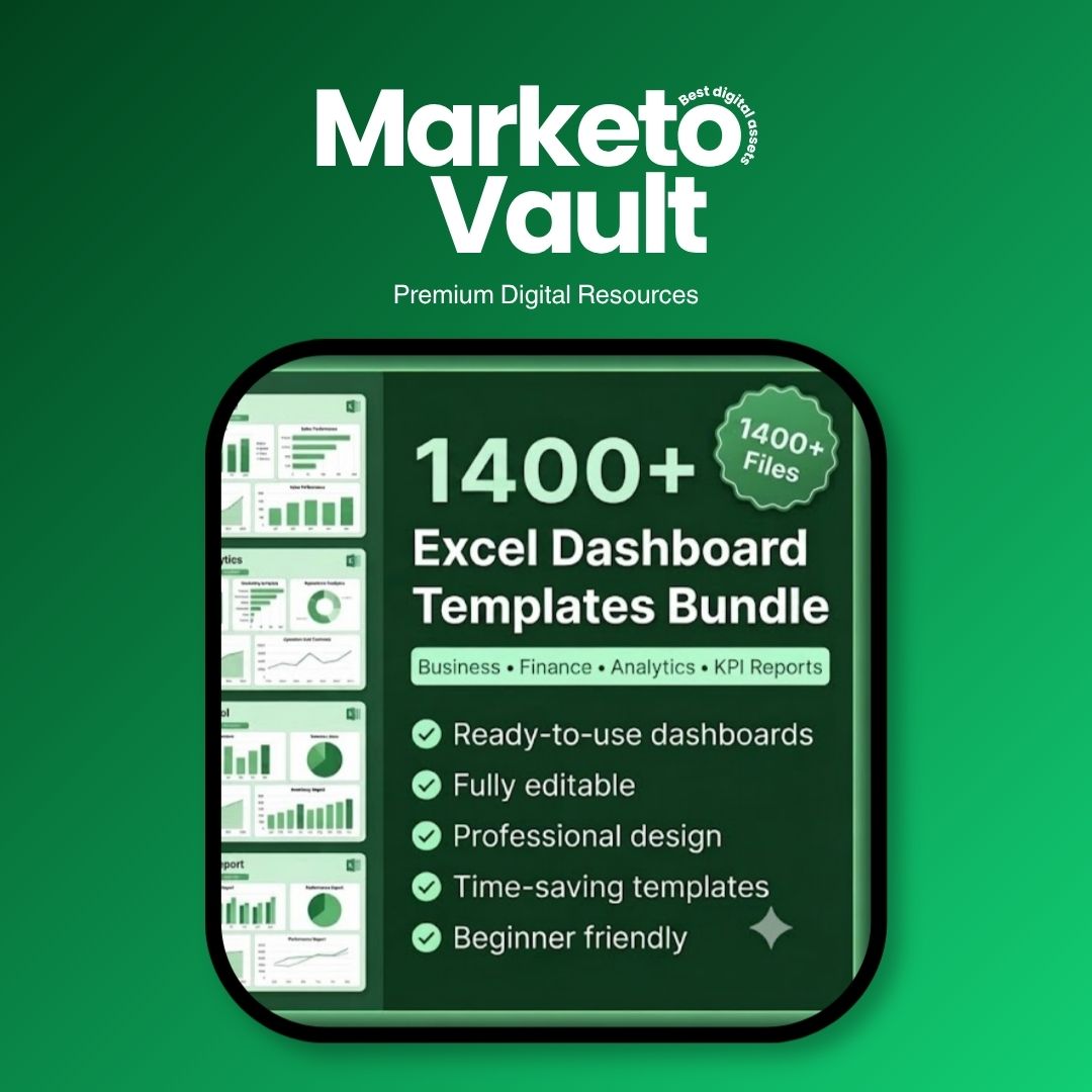 Excel KPI dashboard template with interactive charts and business metrics