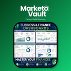 Business and finance Excel dashboard template with charts and financial reports