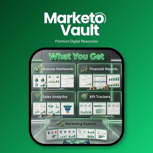 Contents of the Excel Dashboard Bundle including KPI dashboards, financial reports and analytics templates