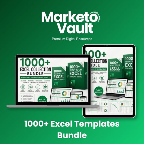 1000+ Excel Templates Bundle for Business, Finance and Budgeting
