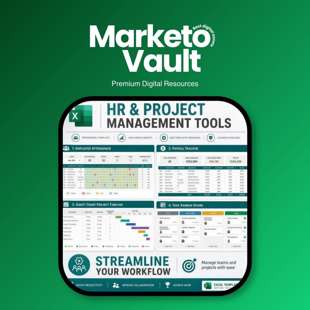 Excel HR and project management templates for task tracking and team organization